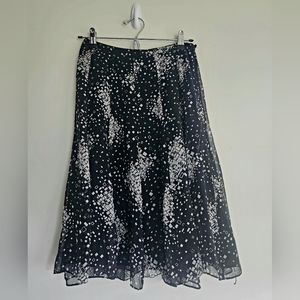 Black & White Pleated Skirt